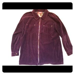 Denim & Co. Oversized Purple Jacket
